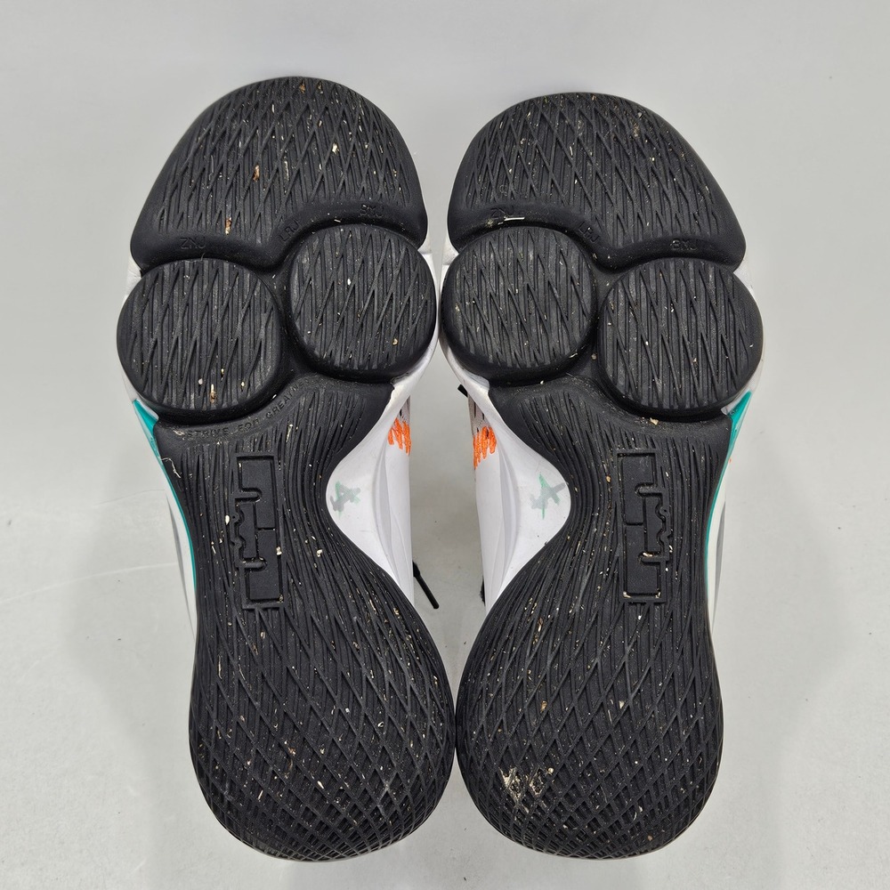Nike LeBron Witness 5 Mens 7 White Black Orange Teal CQ9380-100 Basketball Shoes - Picture 6 of 15